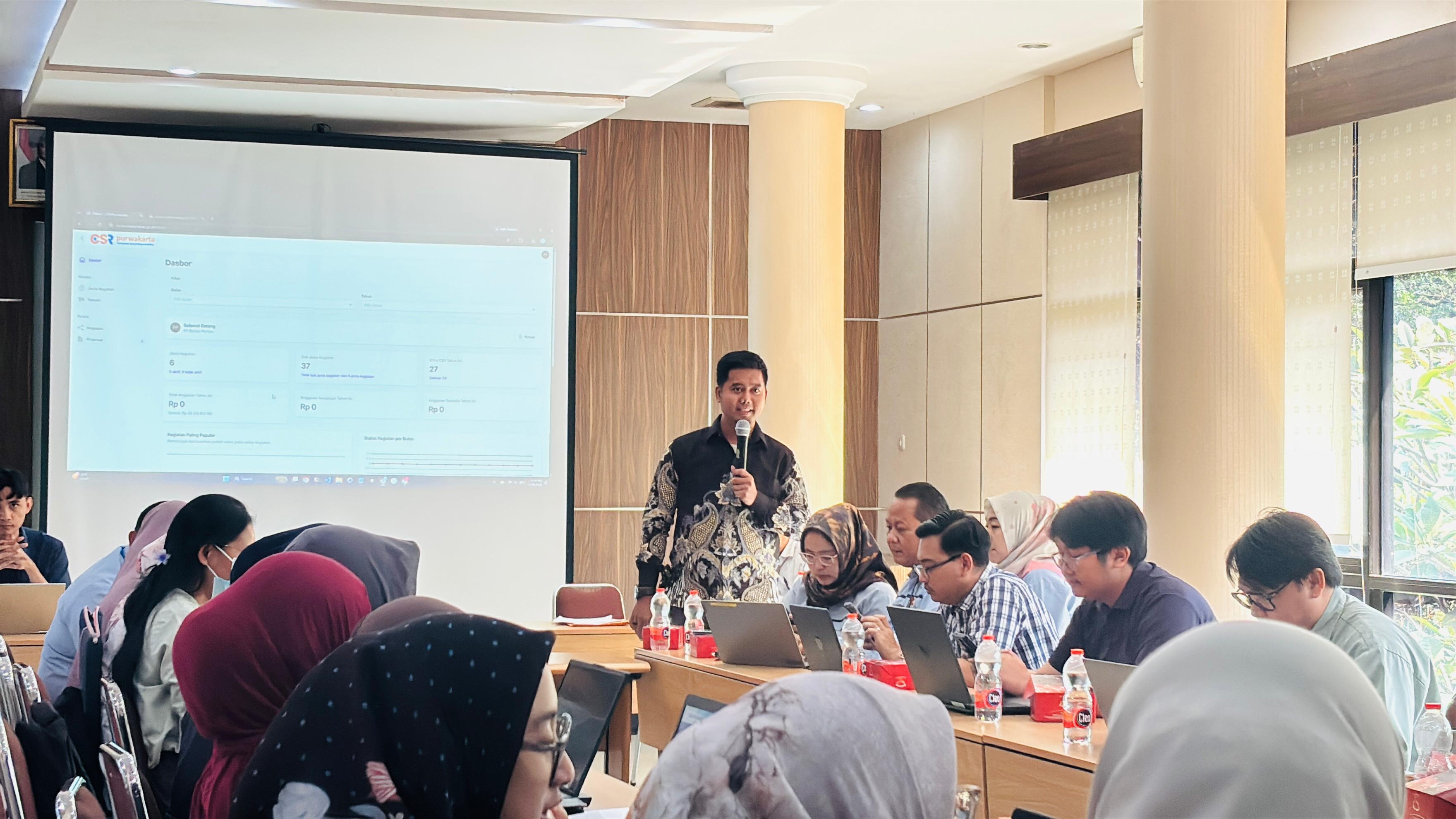 Sosialisasi Tata Cara Pelaporan CSR Secara Online di Kabupaten Purwakarta