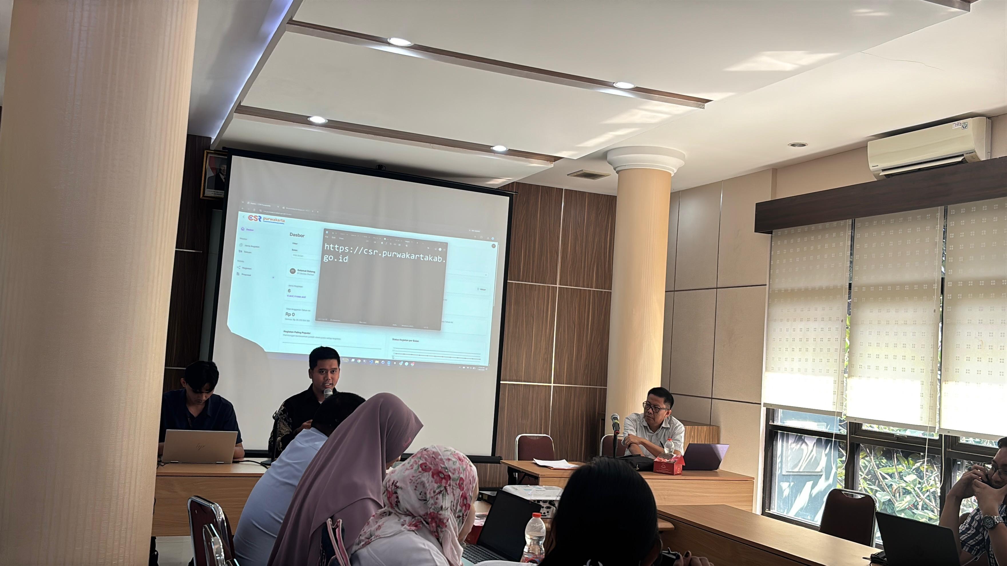 Sosialisasi Tata Cara Pelaporan CSR Secara Online di Kabupaten Purwakarta